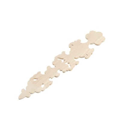 Wood Carved Onlays Appliques (Style8,4 pcs) - style: Style8,4 pcs