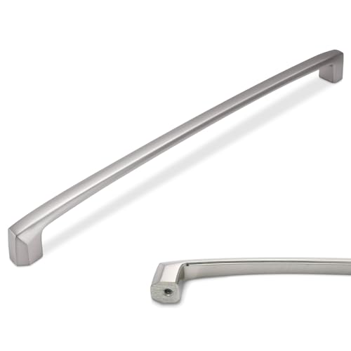10 Pack 12.6 Inch Brushed Satin Nickel Kitchen Cabinet Handles - color: Brushed Satin Nickel, size: 12-3/5" Hole Center（320mm）