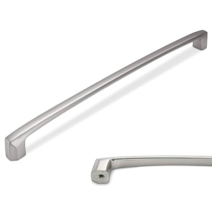 10 Pack 12.6 Inch Brushed Satin Nickel Kitchen Cabinet Handles - color: Brushed Satin Nickel, size: 12-3/5" Hole Center（320mm）