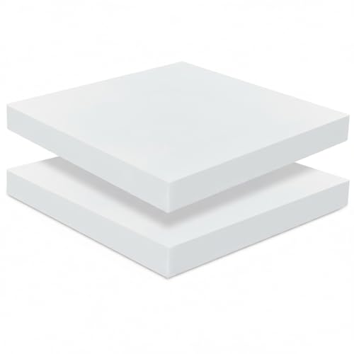 Frienda 2 Pack 2" x 20" x 20" Upholstery High Density Foam Square White - color: White, size: 2" X 20" X 20", style: Square