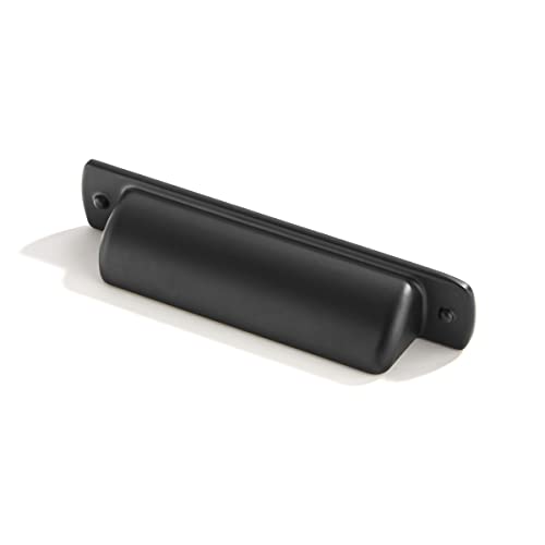 khtumeware 10 Pack 2-1/2"(64mm) Black Drawaer Pulls Matte Black Cabinet Cup Pulls Kitchen Hardware Cabinet Handles Drawer Handles Knobs. - color: Matte Black, size: Cup Pulls 2-1/2" Hole Center