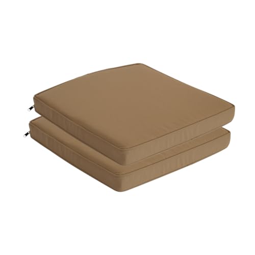 Goodgoods 20x20 Outdoor Chair Cushions Set of 2, 35D Foam, Brown - color: Brown, size: 20"x20" 2pcs