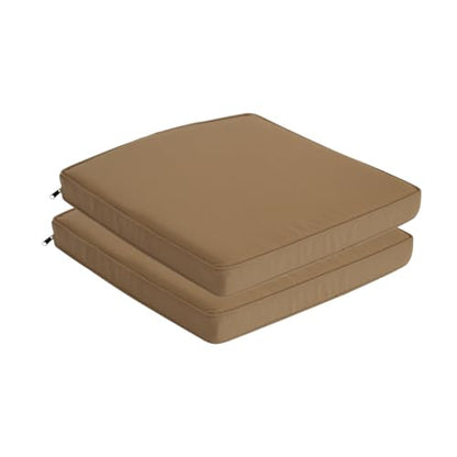 Goodgoods 20x20 Outdoor Chair Cushions Set of 2, 35D Foam, Brown - color: Brown, size: 20"x20" 2pcs