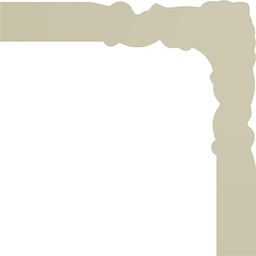 Ekena Millwork PML08X08AS Ashford Corner (matches moulding PML01X00AS) Panel Moulding, 8 1/4"W x 8 1/4"H, Primed
