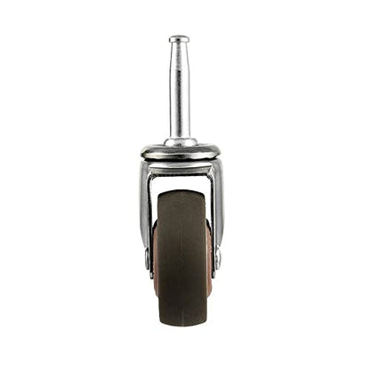 2 Inch Rubber Caster Wheel Set of 4(2 with Brakes & 2 Without) with 5/16" x 1-1/2" (8 x 38mm) Stem Sockets, for Furniture Crib Trolley Dining Car Casters - style: 2 With Brakes & 2 Without Brakes
