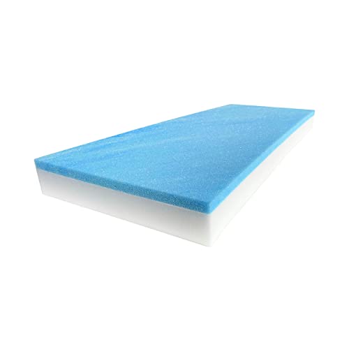 FoamRush 4" x 36" x 72" Gel Memory Foam Bench Cushion Replacement Medium Firm (Upholstery Foam, Seat Replacement, Upholstery Sheet, Foam Rubber Padding, Couch, Sofa Cushion, Mattress) Made in USA - color: Gel + High Density, size: 4" x 36" x 72"