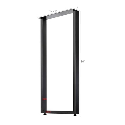36 Inch Metal Bar Table Legs,DIY Furniture Legs,Black Set of 2. - size: W17.72"*H36"
