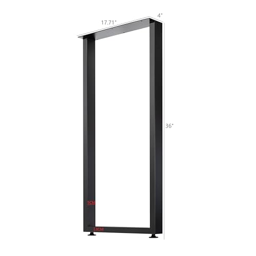36 Inch Metal Bar Table Legs,DIY Furniture Legs,Black Set of 2. - size: W17.72"*H36"