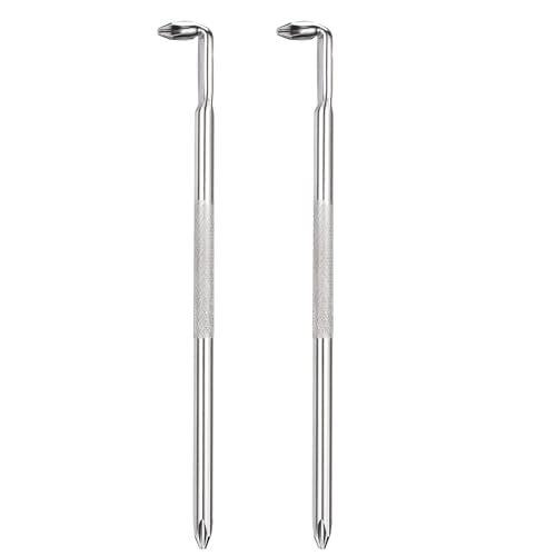 HARFINGTON 2PCS Offset Screwdriver PH2/PH2 Right Angle 90 Degree Screw Driver Double Ended L-type 6.69" Length Hand Tool for Repair, Silver - size: PH2/PH2, 6.69", style: L-type