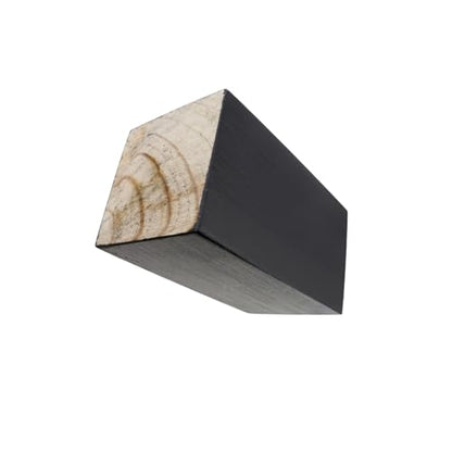 Black Cuboid Pine Wooden Risers for Table Bed Couch Sofa Desk 4Pcs - color: Black, size: In dia 1.97"/H 3.94"