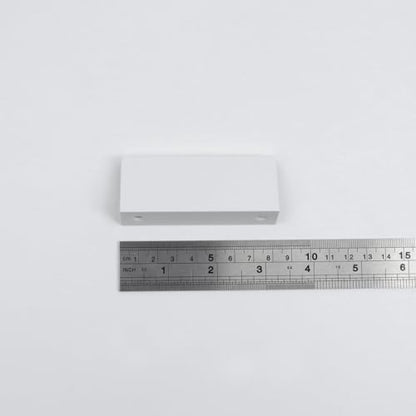 Finger Pulls, 3.15 Inch White, 2.52 Inch Spacing, 6Pcs - color: White, size: 80mm/3.15", style: Straight Edge