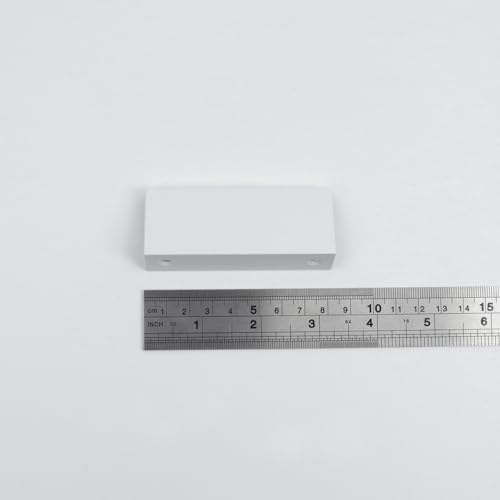Finger Pulls, 3.15 Inch White, 2.52 Inch Spacing, 6Pcs - color: White, size: 80mm/3.15", style: Straight Edge