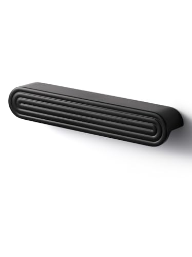 5 Pack Black Cabinet Pulls 5" Hole Center Drawer Pulls Circle Bathroom Dresser Handles Hardware Zinc Alloy - color: Black, size: 5 Inch Hole Centers