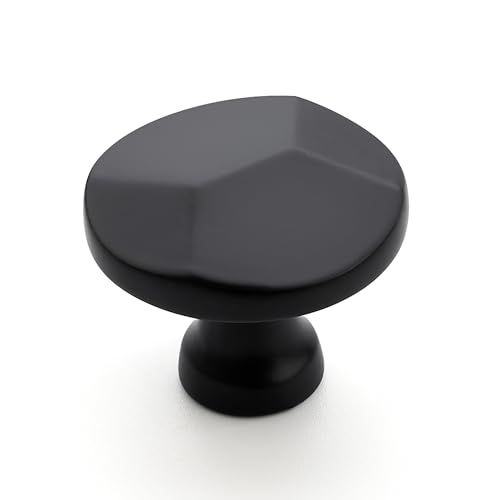 Ravinte Matte Black Round Cabinet Hardware Knobs,Zinc Knobs,25 Pack - color: Matte Black