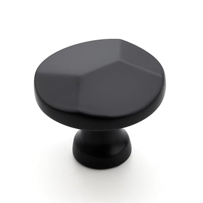 Ravinte Matte Black Round Cabinet Hardware Knobs,Zinc Knobs,25 Pack - color: Matte Black