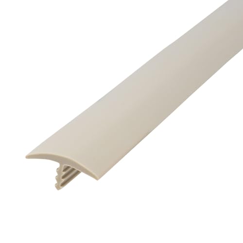 Outwater Plastic T molding 3/4 Inch Wide Putty Gray Flexible Polyethylene Center Barb Tee Moulding 25 Foot Coil - color: Putty Gray, size: 25 Feet