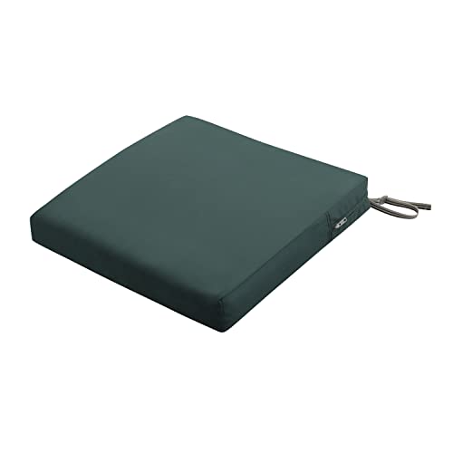 Classic Accessories 62-008-MGREEN-EC Ravenna Seat Cushion, 19x19x3 Inch (Pack of 1), Mallard Green, Chair Seat Cushion - color: Mallard Green, size: 19"W x 19"D x 3"Thick