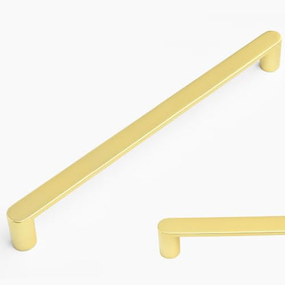 Amerdeco 10 Pack ZH0005MGP Brushed Gold Cabinet Pulls 10" - color: Brushed Gold, size: 10" hole center