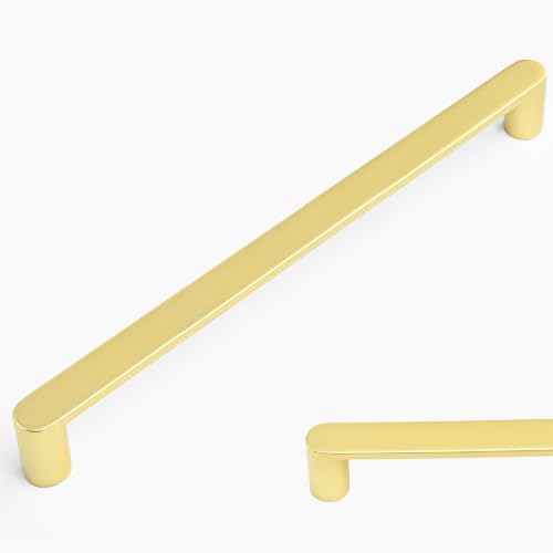 Amerdeco 10 Pack ZH0005MGP Brushed Gold Cabinet Pulls 10" - color: Brushed Gold, size: 10" hole center