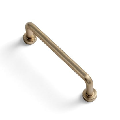 Goo-Ki 6 Pack 3 3/4" Center to Center Champagne Bronze Modern Cabinet Pulls Solid Contemporary Home Improvement Hardware Drawer Pulls Zinc Alloy Kitchen Handles - color: Champagne Bronze, size: 3 3/4'' Center to Center