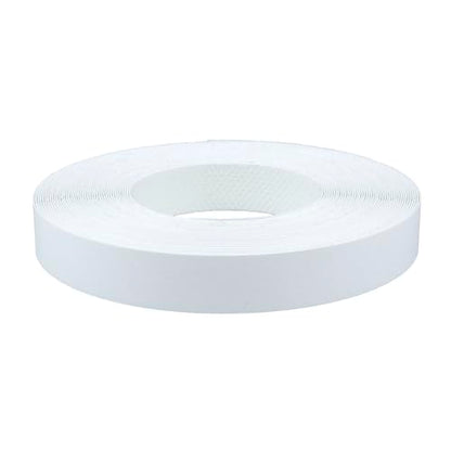 7/8" x 50' PVC White Roll Pre-Glued Edge Banding, Iron on Edge Band, Hot Melt Adhesive, Furniture Edge Tape, PVC Edging for Easy Furniture Restoration, Rough Surface, Based in USA - size: 7/8" x 50ft