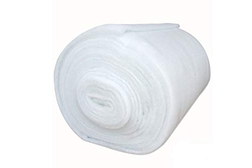 FoamRush 48 Inch Wide (10 Yards) Dacron Quilt Batting Multipurpose Fiber Polyester Wadding Fabric Pad White, Upholstery Grade, 1" Loft - color: 48" Width, size: 10 Yard
