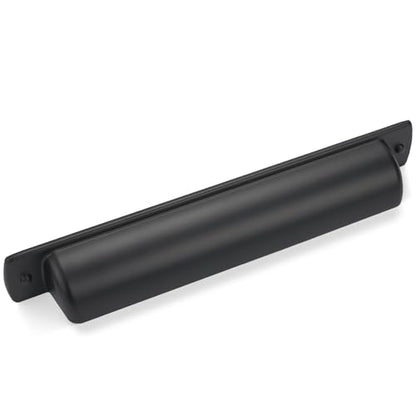 10 Pack 5 inch(128mm) Matte Black Kitchen Cabinet Handles Cabinet Cup Pulls Black Drawer Cup Pulls Kitchen Cabinet Hardware - color: Matte Black, size: 5" Hole Center（128mm）