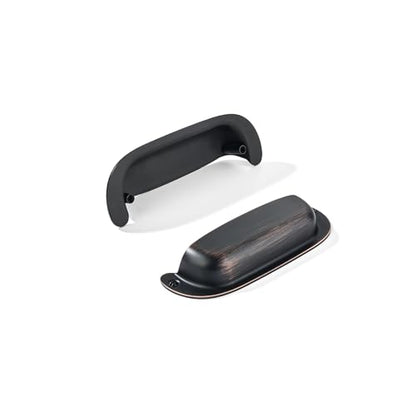 khtumeware 2 Pack 2-1/2"(64mm) Hole Center Retro Drawer Pulls Oil Rubbed Bronze Cabinet Bin Cup Pulls Bathroom Hardware Cabinet Handles Drawer Handles Knobs - color: Oil Rubbed Bronze, size: 2-1/2"(64mm) Hole Center, style: 2-Pack