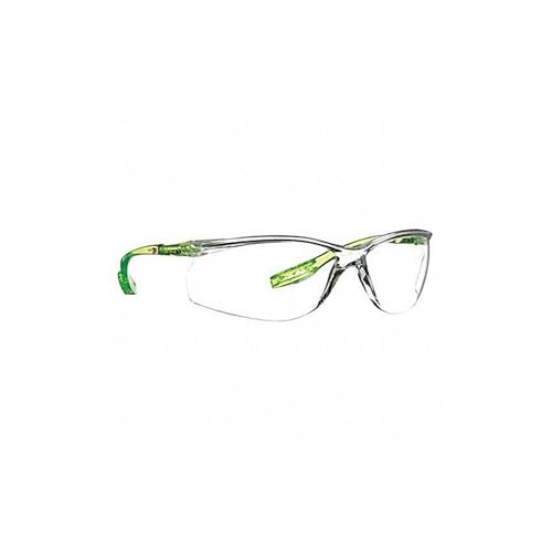 3M Safety Glasses Scotchgard Anti-Fog Coating - color: Clear Lens, Green/Black Frame, size: One size fits most