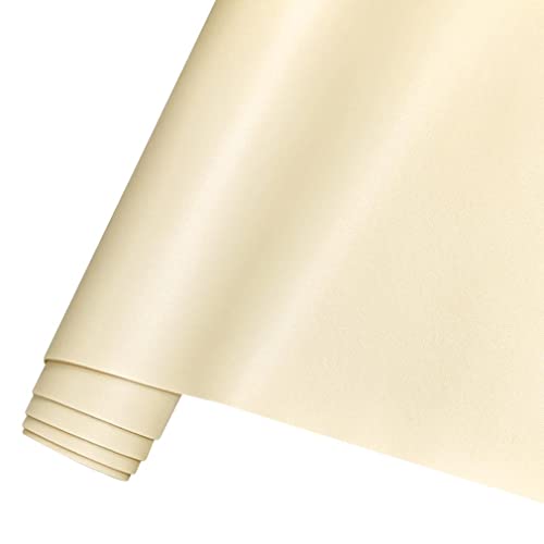 HYANG Smooth Solid Color Beige Faux Leather Sheets 1 Rolls 12"X53" (30cmX135cm),Faux Leather is Great for, Bows,Earrings Handmade DIY Craft Projects Making - color: Beige