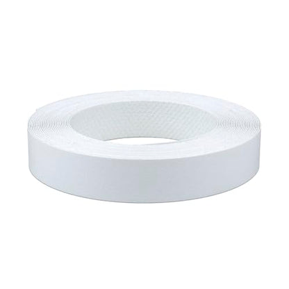 7/8" x 25ft PVC White Roll Pre-Glued Edge Banding, Iron on Edge Band, Hot Melt Adhesive, Furniture Edge Tape, PVC Edging for Easy Furniture Restoration, Rough Surface, Based in USA - size: 7/8" x 25ft