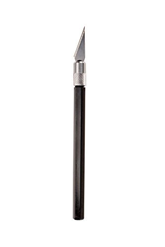 Excel Blades K30 Hobby Knife with Hexagonal Anti Roll Design, American Made Light Weight Craft Knife (Black) - color: Black