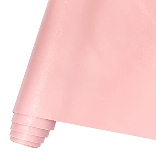 HYANG Smooth Solid Color Light Pink Faux Leather Sheets 1 Rolls 12"X53" (30cmX135cm),Faux Leather is Great for, Bows,Earrings Handmade DIY Craft Projects Making - color: Light Pink