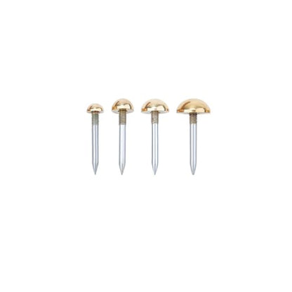 dophee 20Pcs Gold Small Round Head Brass Upholstery Nails Tacks, 12mm - color: Gold, size: 12 mm