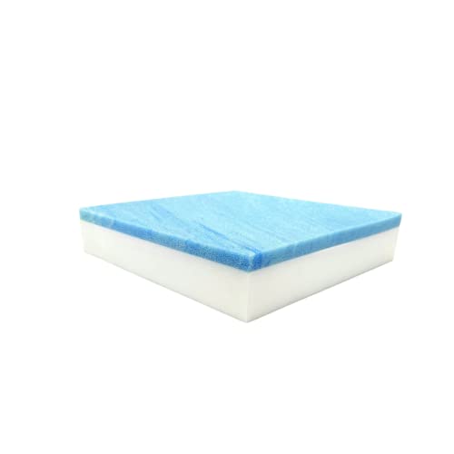 FoamRush 2" x 10" x 15" Gel Memory Foam Upholstery Square Cushion Medium Firm (Chair Cushion, Square Foam Dining Chairs, Couch, Sofa, Wheelchair Seat Cushion Replacement, Foam Rubber Padding) - color: Gel Memory Foam + High Density, size: 2" x 10" x 15"