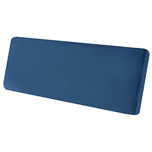 Stretch Cushion Cover, Soft Velvet Plush Cushion Slipcovers Loveseat Sofa Covers Couch Seat Covers Furniture Protector with Elastic Bottom (Large, Blue) - color: Blue, size: Large
