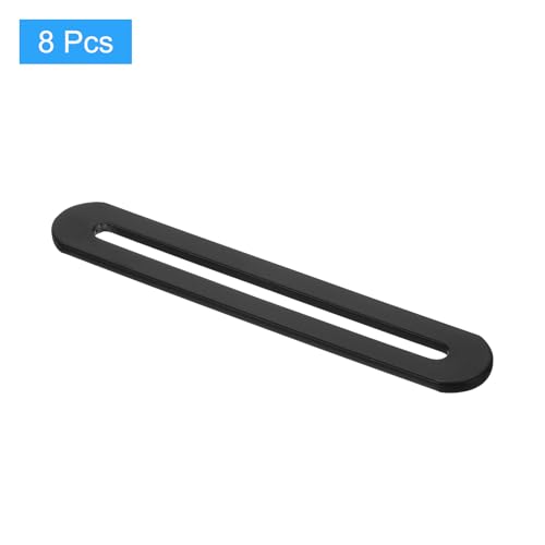 uxcell 8Pcs Adjustable Flat Mending Plate Support with Slot, 4.33 x 0.75 Inch Stainless Steel Slotted Straight Brace Brackets for Wooden Furniture, Black - size: 4.33 x 0.75 Inch