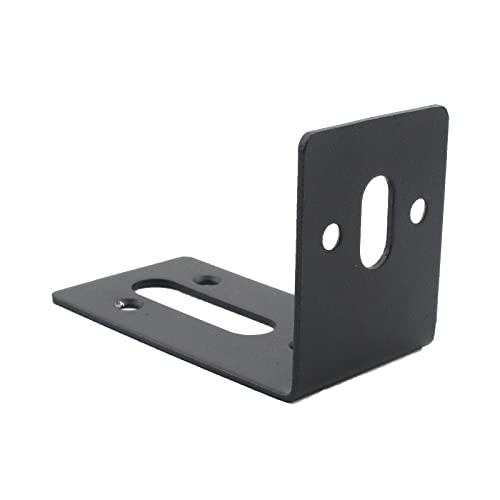 4PCS L Bracket Corner Brace, ULIFESTAR Stainless Steel Heavy Duty Black Corner Bracket,90 Degree Joint Right Angle Bracket,Metal L Brackets for Wood Furniture Bedframe Cabinet Drawer Chair with Screws - size: 59x83x1.8mm/2.3x3.3x0.1'' 6+2 Holes