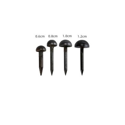 dophee 20Pcs Black Small Round Head Brass Upholstery Nails Tacks, 8mm - color: Antique Black, size: 8mm