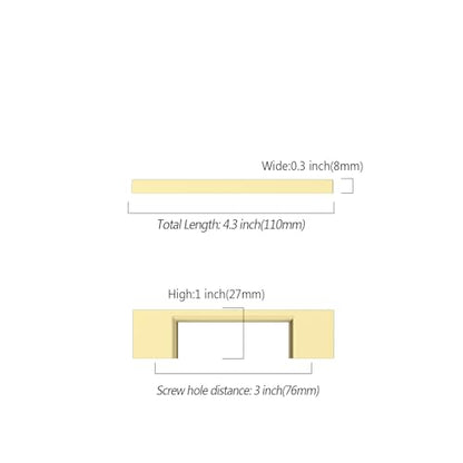 Asidrama 10 Pack 3 Inch(76mm) Brushed Gold Kitchen Cabinet Handles, Cabinet Pulls Kitchen Cabinet Hardware for Cupboard Drawer Pulls - color: Brushed Gold, size: 3" Hole Center(76mm), style: 10 Pack