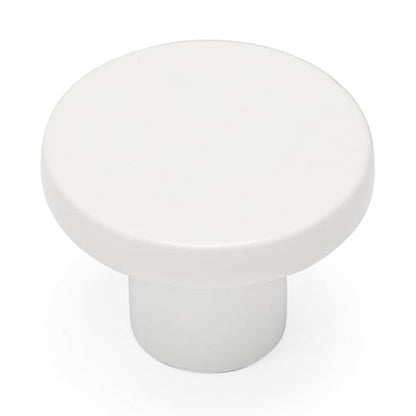 Ravinte Cabinet Knobs, 10 Pack White Dresser Drawer Pulls, 1-1/5 Inch - color: White