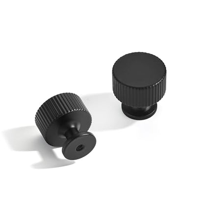 20-Pack 1-1/8 Inch Knob Matte Black Cabinet Pulls Solid Heavy Duty Cabinet Pull is Suitable for Drawers Dressers Handles Kitchens Bathroom cabinets - color: Matte Black, size: 1-1/8 Inch(28mm) Diameter