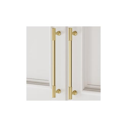 VEHCIL 20 Pack Brushed Gold Cabinet Handles, 7.5" Hole Centers Kitchen Cabinet Pulls Drawer Dresser Handles Cabinet Hardware for Kitchen Cupboard, Solid Zinc Alloy - color: Brushed Light Gold (20PACK), size: 7.5 Inch Hole Center