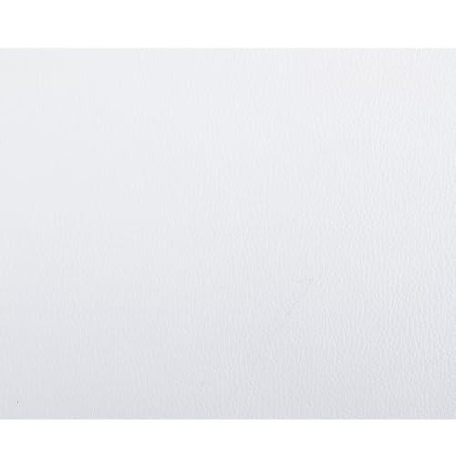 HGUAN Marine Vinyl Upholstery Faux Leather Sheets Fabric 54" X 36" Suitable for Furniture Sewing,Sofa Handmade DIY Projects (White, 1 Yard) - color: White, size: 1 YARD