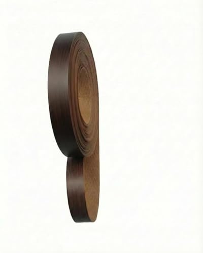 HGKJHFmelamine Edging Tape. pre Coated with hot melt Adhesive Flexible Veneer Edge Edging, Used for Cabinet and Furniture Maintenance (No17-Dark Walnut Color, 1.81cm*20ft) - color: No17-Dark walnut color, size: 1.81cm*20ft