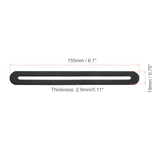 uxcell 8Pcs Adjustable Flat Mending Plate Support with Slot, 6.1 x 0.75 Inch Stainless Steel Slotted Straight Brace Brackets for Wooden Furniture, Black - size: 6.1 x 0.75 Inch