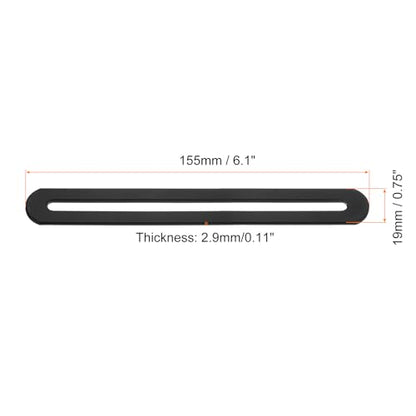 uxcell 8Pcs Adjustable Flat Mending Plate Support with Slot, 6.1 x 0.75 Inch Stainless Steel Slotted Straight Brace Brackets for Wooden Furniture, Black - size: 6.1 x 0.75 Inch