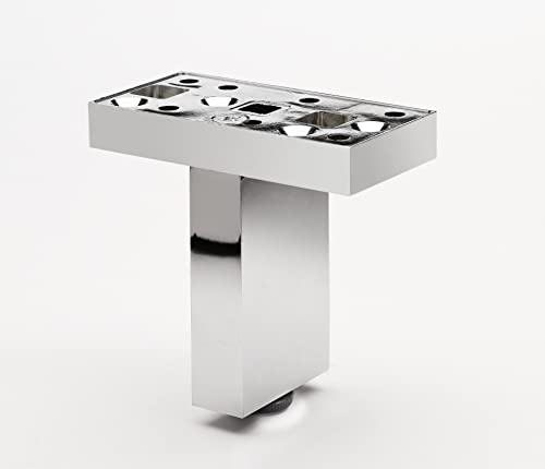 Richelieu | 4-in Adjustable Metal Furniture Leg with Levelling Foot, Chrome