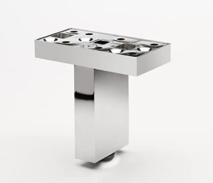 Richelieu | 4-in Adjustable Metal Furniture Leg with Levelling Foot, Chrome