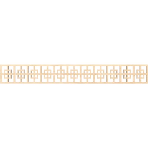 46 1/4"W x 6"H x 1/4"T Cambridge Fretwork Moulding, Birch - color: Birch, size: 6-in. H x 0.25-in. T